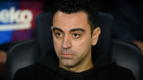 David Ramos/Getty Images. Xavi durante disputa do Barcelona
