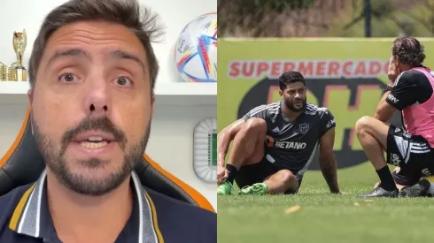 Foto Nicola: Reprodução YouTube e Foto Atlético-MG: Flickr Oficial CAM/Pedro Souza – Nicola crava saída do Galo