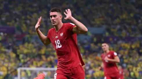 Foto: Laurence Griffiths/Getty Images – Vlahovic entrou na partida contra o Brasil.
