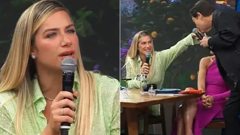 Giovanna Ewbank revela importância de Faustão para a adoção de Titi: "Anjo". Imagens: Reprodução Band.
