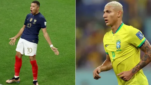 Fotos: Getty Images – Mbappé e Richarlison estão entre os artilheiros da Copa do Mundo
