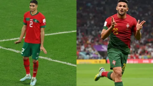 Foto Hakmi: Alexander Hassenstein/Getty Images e Foto Gonçalo Ramos: Justin Setterfield/Getty Images - Tempo Real Marrocos x Portugal