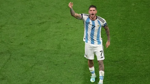 Foto: Catherine Ivill/Getty Images – De Paul comemora título da Argentina na Copa do Mundo
