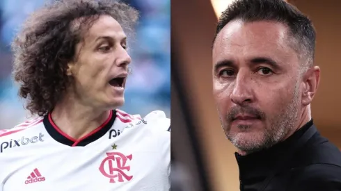 Fotos: Ettore Chiereguini/AGIF – David Luiz e Vítor Pereira: zagueiro fez muitos elogios ao novo treinador do Flamengo
