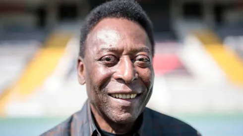 Soccer Legend Pele Visits Olympic Stadium In Barcelona
