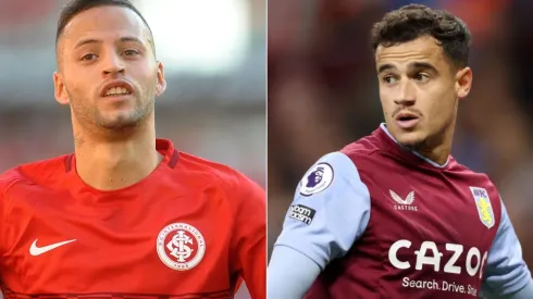 Foto: Ricardo Rímoli/AGIF; Naomi Baker/Getty Images – Nico López no Internacional e Coutinho