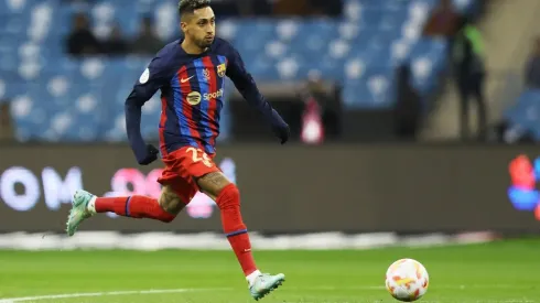 Foto: Yasser Bakhsh/Getty Images – Raphinha não gostou de ser substituído
