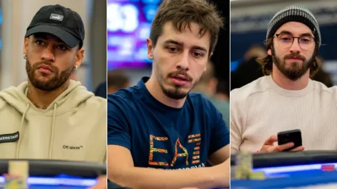 Neymar, Felipe Ketzer e Pedro Garagnani no EPT Paris (Fotos: Eloy Cabacas/PokerStars)
