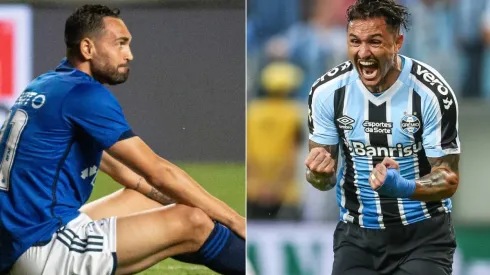Foto: Fernando Moreno/AGIF; Pedro H. Tesch/AGIF – Cruzeiro e Grêmio
