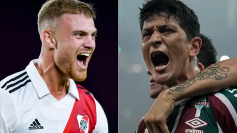 Foto: Thiago Ribeiro/AGIF; Marcelo Endelli/Getty Images – River Plate e Fluminense na Libertadores
