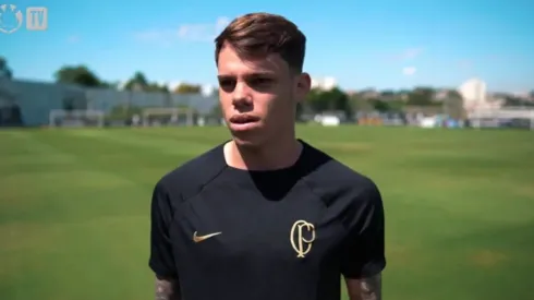 Christyan Barletta com a camisa do Corinthians - Foto: Reprodução/TV Corinthians