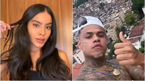 Foto 1: Instagram oficial de Bella Campos. Foto 2: Instagram oficial de MC Cabelinho.
