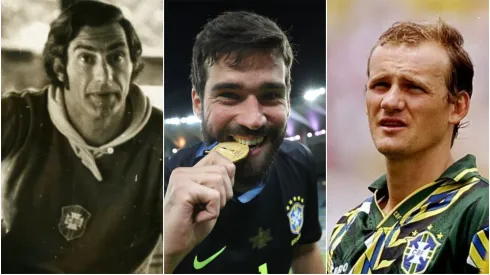 Foto: CBF e Getty Images – Félix, Alisson e Taffarel, goleiros da Seleção Brasileira