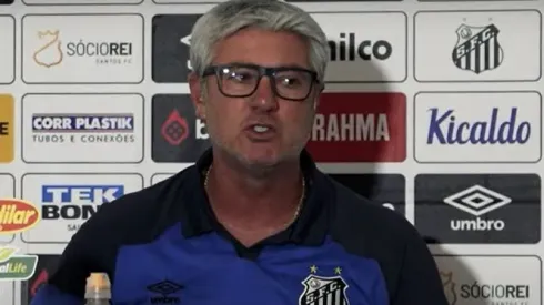 Odair em entrevista coletiva após o duelo contra o Bahia - Foto: Reprodução Santos TV