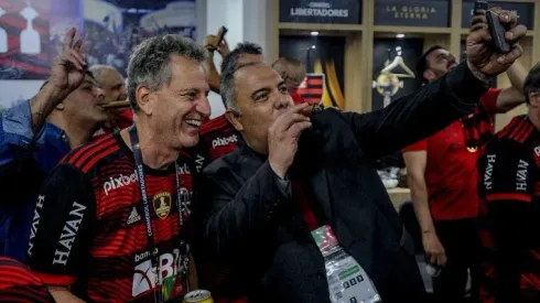 Marcos Braz e Rodolfo Landim, do Flamengo – Foto: Marcelo Cortes/Flamengo
