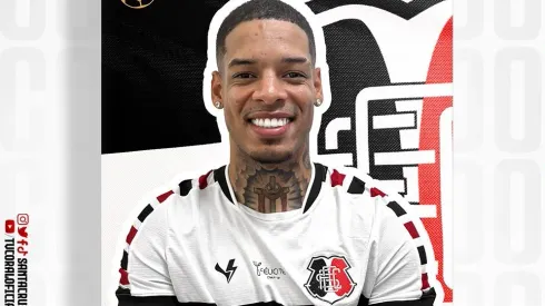 Foto: Reprodução Redes Sociais do Santa Cruz - Miullen, novo atacante do Cobra Coral