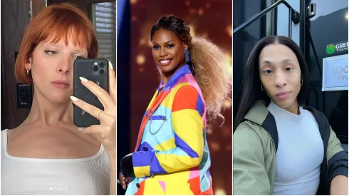 Hari Nef (Reprodução Instagram @harinef ) Laverne Cox (Photo by Randy Shropshire/Getty Images for ESSENCE) MJ Rodriguez (Reprodução Instagram @mjrodriguez7)
