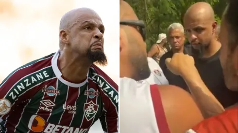 Jorge Rodrigues/AGIF e divulgação – Felipe Melo viraliza no Fluminense
