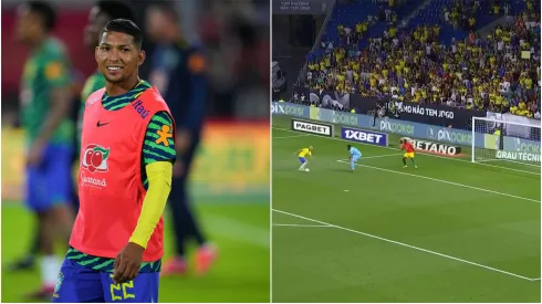 Fotos: Alex Caparros/Getty Images e Reprodução - Rony foi lembrado no jogo da Seleção