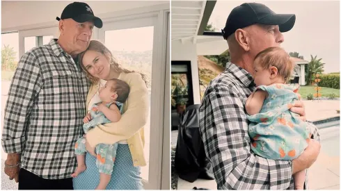 Bruce Willis com a filha e a neta – Foto: Instagram @rumerwillis
