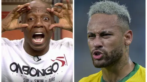 Fotos: Reprodução/ESPN e Thiago Ribeiro/AGIF – Amaral cometeu "gafe" em post de perdão de Neymar à noiva por traição
