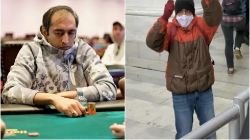 Karthik Ramakrishnan foi preso por supostamente ter invadido o Capitólio em 2021 (Fotos: Divulgação/WSOP e Reprodução/FBI)