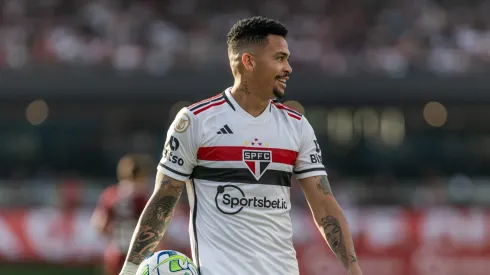 Luciano, do São Paulo, durante partida contra o Fluminense no Morumbi pelo Brasileiro 2023 Foto: Weslley Douglas/AGIF
