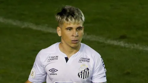 SANTOS, BRAZIL – SEPTEMBER 02: Soteldo of Santos reacts during a match between Santos and Vasco as part of Brasileirao Series A 2020 at Vila Belmiro Stadium on September 02, 2020 in Santos, Brazil. (Photo by Miguel Schincariol/Getty Images)
