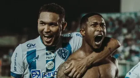 Foto: Reprodução das Redes Socias do Paysandu - Jogadores do Papão comemoram gol