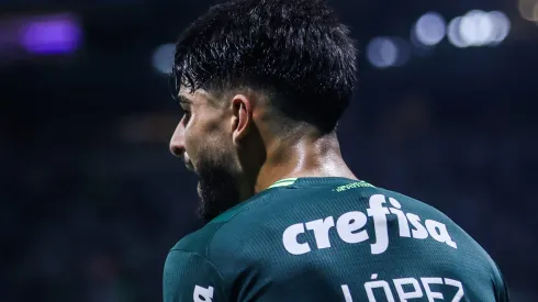 SP – SAO PAULO – 12/04/2023 – COPA DO BRASIL 2023, PALMEIRAS X TOMBENSE – Flaco Lopez jogador do Palmeiras durante partida contra o Tombense no estadio Arena Allianz Parque pelo campeonato Copa do Brasil 2023. Foto: Marcello Zambrana/AGIF
