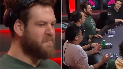 O exercício de respiração de Daniel Vampman (Foto: Reprodução Twitter oficial PokerGO @pokergo)