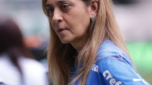 SP – SAO PAULO – 15/04/2023 – BRASILEIRO A 2023, PALMEIRAS X CUIABA – Leila Pereira presidente do Palmeiras durante partida contra o Cuiaba no estadio Arena Allianz Parque pelo campeonato BRASILEIRO A 2023. Foto: Ettore Chiereguini/AGIF
