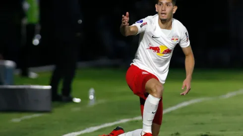 SAO PAULO, BRAZIL - SEPTEMBER 22: Bruno Praxedes of Bragantino gestures during a semi final first leg match between RB Bragantino and Libertad as part Copa CONMEBOL Sudamericana 2021 at Nabi Abi Chedid on September 22, 2021 in Sao Paulo, Brazil. (Photo by Miguel Schincariol/Getty Images)