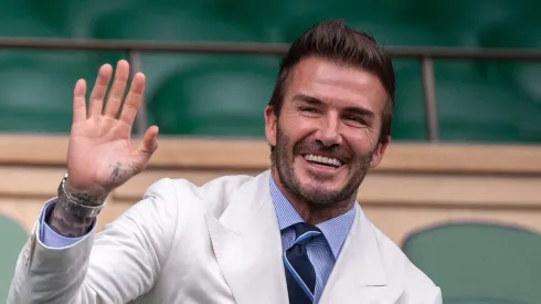 LONDON, ENGLAND – JULY 09: David Beckham, former football player looks on from the Royal Box during the Men's Singles Semi-Final match between Novak Djokovic of Serbia and Denis Shapovalov of Canada during Day Eleven of The Championships – Wimbledon 2021 at All England Lawn Tennis and Croquet Club on July 09, 2021 in London, England. (Photo by AELTC/Ben Solomon – Pool/Getty Images)
