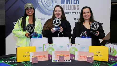 Daniele Feitosa, Luana Braga e Mayza Basso (esquerda para direita) no BSOP (Foto: Divulgação/BSOP)
