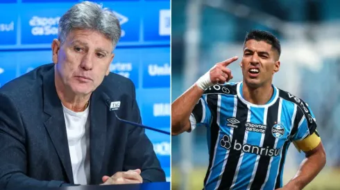 Foto: Montagem de Lucas Uebel/Grêmio - Renato 'invadiu' AO VIVO do canal SporTV e definiu destino de Luis Suárez, que vinha sendo alvo do Inter Miami, de Messi