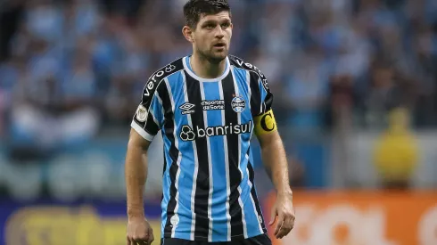 RS – PORTO ALEGRE – 09/07/2023 – BRASILEIRO A 2023, GREMIO X BOTAFOGO – Kannemann jogador do Gremio durante partida contra o Botafogo no estadio Arena do Gremio pelo campeonato Brasileiro A 2023. Foto: Pedro H. Tesch/AGIF