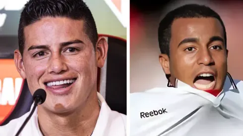 Fotos: Fotos: Abner Dourado/AGIF e Rubens Chiri/São Paulo FC  – James Rodríguez e Lucas Moura são reforços do São Paulo
