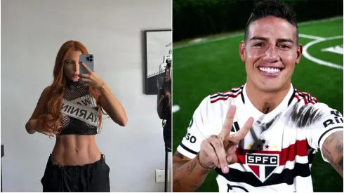 Foto 1: Instagram oficial de Fernanda Campos. Foto 2: Instagram oficial de James Rodríguez.
