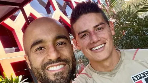 Foto: Reprodução SPFC/Twitter – Lucas e James
