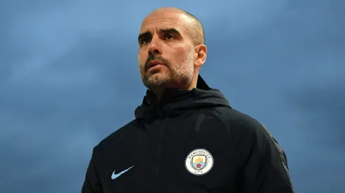 NEWPORT, WALES – FEBRUARY 16:  Josep Guardiola, Manager of Manchester City looks on during the FA Cup Fifth Round match between Newport County AFC and Manchester City at Rodney Parade on February 16, 2019 in Newport, United Kingdom.  (Photo by Michael Regan/Getty Images)
