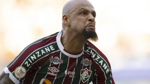 RJ - RIO DE JANEIRO - 04/06/2023 - BRASILEIRO A 2023, FLUMINENSE X BRAGANTINO - Felipe Melo jogador do Fluminense comemora seu gol durante partida contra o Bragantino no estadio Maracana pelo campeonato BRASILEIRO A 2023. Foto: Jorge Rodrigues/AGIF