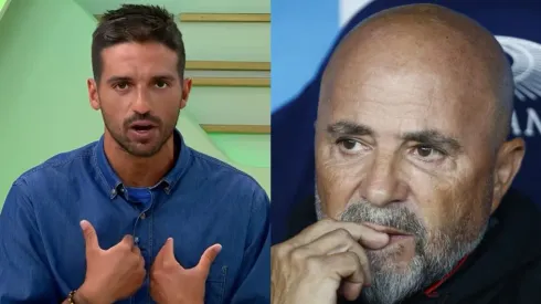 – Jornalista Venê Casagrande e Jorge Sampaoli, técnico do Flamengo
