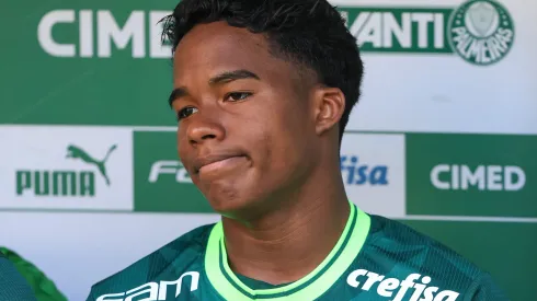 SP – SAO PAULO – 25/06/2023 – BRASILEIRO A 2023, PALMEIRAS X BOTAFOGO – Endrick jogador do Palmeiras durante partida contra o Botafogo no estadio Arena Allianz Parque pelo campeonato BRASILEIRO A 2023. Foto: Marcello Zambrana/AGIF
