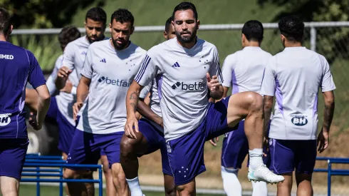 Foto: Divulgação/ Cruzeiro. Equipe faz preparação antes do jogo com Palmeiras
