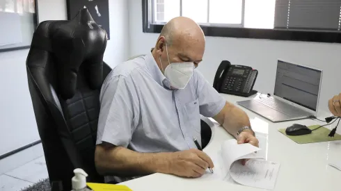 Foto: Pedro Ernesto Guerra Azevedo/Santos FC/Divulgação – Rueda: presidente acertou com novo reforço para o Santos