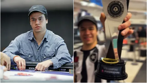 Daniel Mendonça e o elático da sorrte (Fotos: Divulgação/BSOP e Reprodução Instagram @bsopoficial)