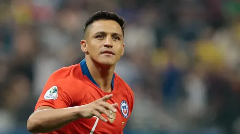 SP – Sao Paulo – 28/06/2019 – Copa America 2019, Colombia x Chile – Alexis Sanchez jogador do Chile comemora a classificacao contra o Colombia no estadio Arena Corinthians pelo campeonato Copa America 2019. Foto: Marcello Zambrana/AGIF
