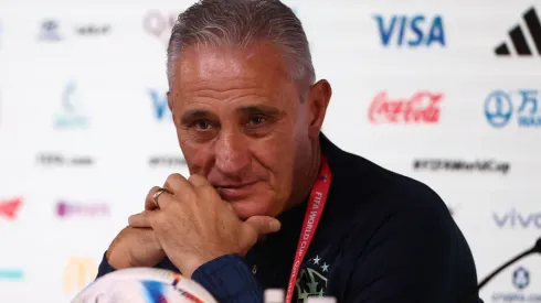 DOHA, QATAR – DECEMBER 08: Brazilian coach Tite is seen during a press conference on match day -1 at main media centre on December 08, 2022 in Doha, Qatar. (Photo by Robert Cianflone/Getty Images)
