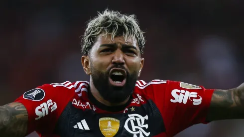 RIO DE JANEIRO, BRAZIL – AUGUST 03: Gabriel Barbosa of Flamengo celebrates after the team's first goal during the Copa CONMEBOL Libertadores round of 16 first leg match between Flamengo and Olimpia at Maracana Stadium on August 03, 2023 in Rio de Janeiro, Brazil. (Photo by Wagner Meier/Getty Images)
